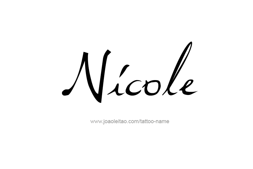 Tattoo Design Name Nicole