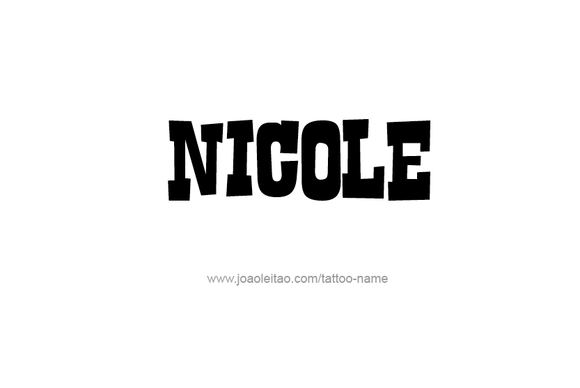 Tattoo Design Name Nicole