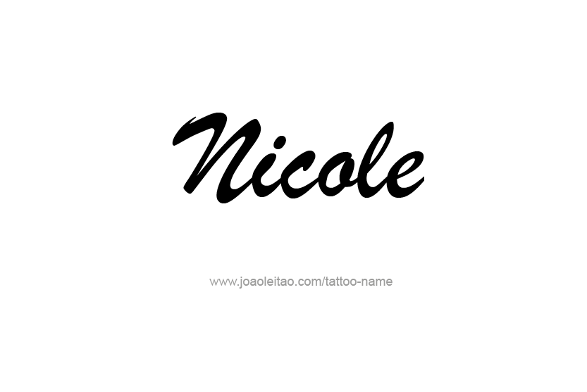 Tattoo Design Name Nicole