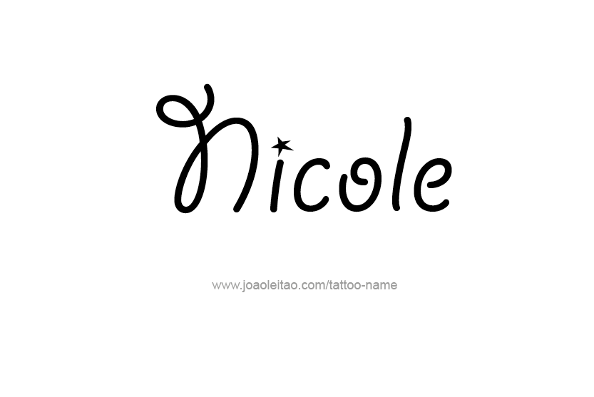 Tattoo Design Name Nicole