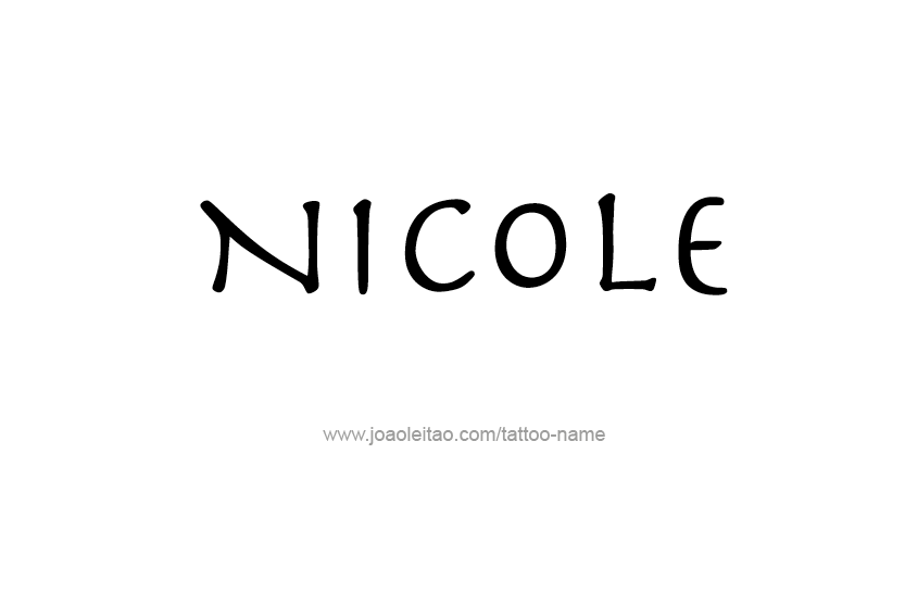 Tattoo Design Name Nicole