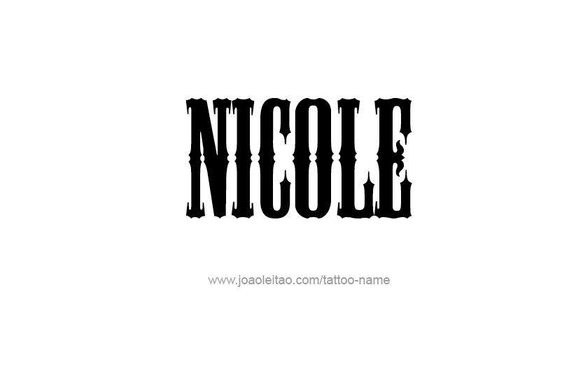 Tattoo Design Name Nicole