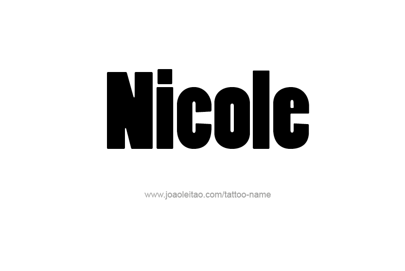 Tattoo Design Name Nicole