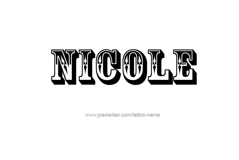 Tattoo Design Name Nicole