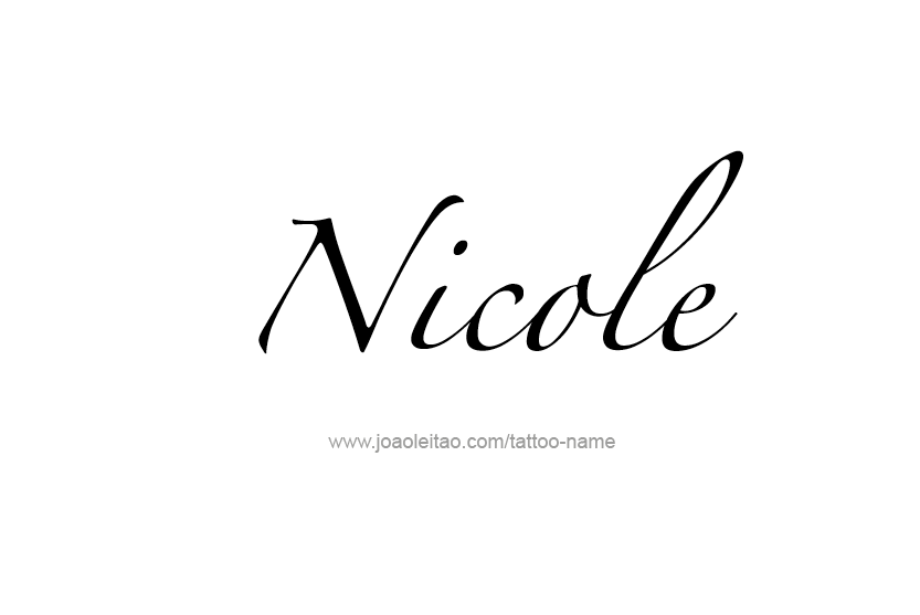 Tattoo Design Name Nicole