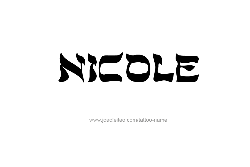 Tattoo Design Name Nicole