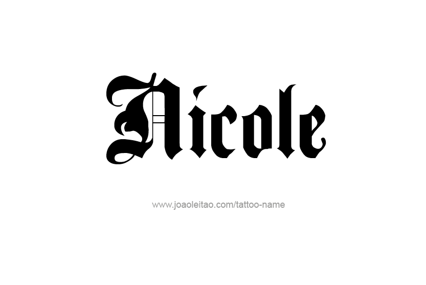 Tattoo Design Name Nicole