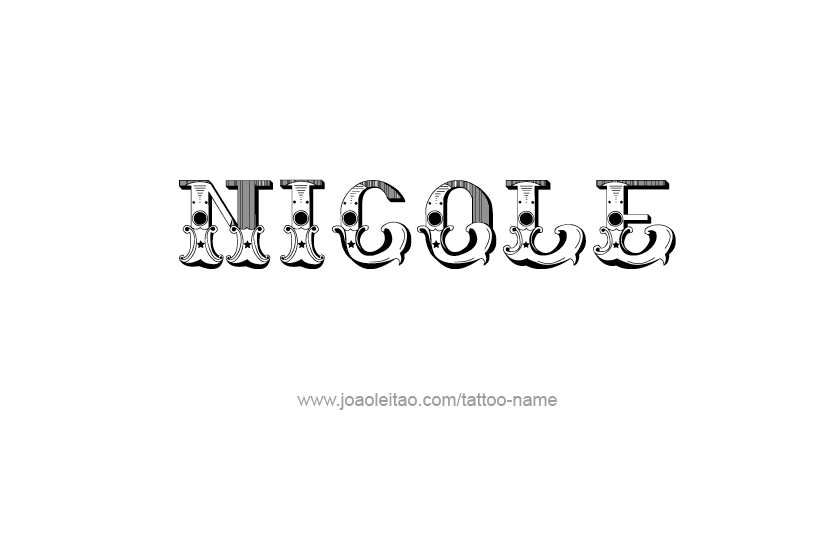 Tattoo Design Name Nicole