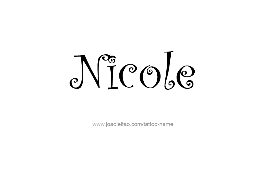 Tattoo Design Name Nicole