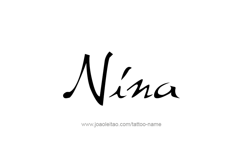 Tattoo Design Name Nina