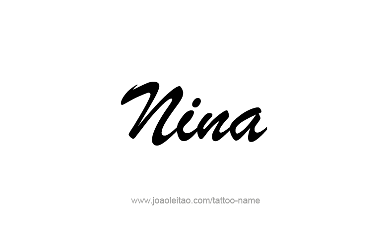 Tattoo Design Name Nina