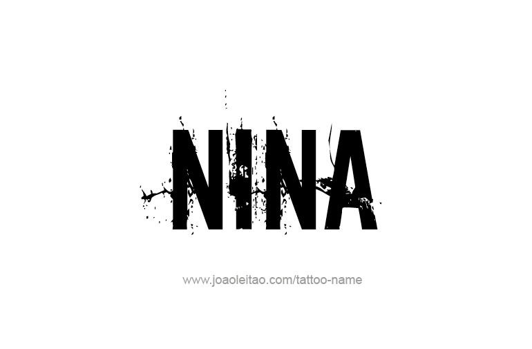 Tattoo Design Name Nina