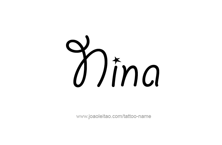 Tattoo Design Name Nina