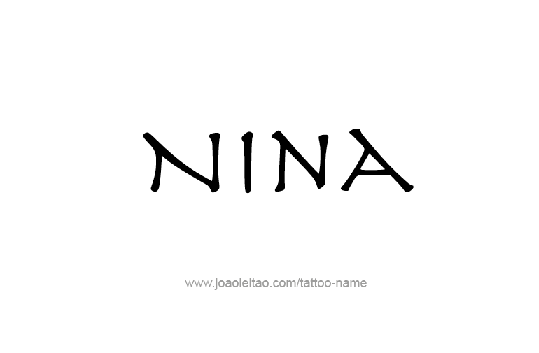 Tattoo Design Name Nina