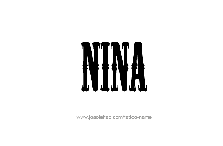 Tattoo Design Name Nina