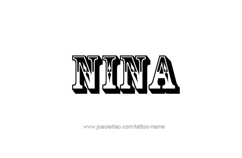 Tattoo Design Name Nina