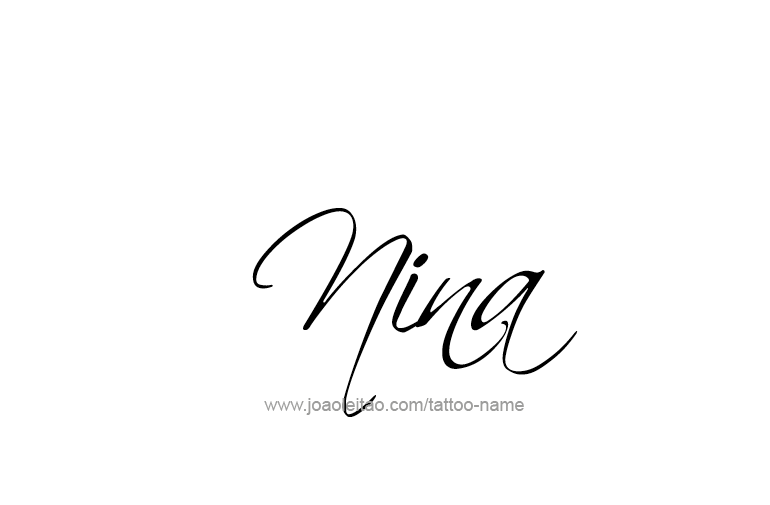 Tattoo Design Name Nina