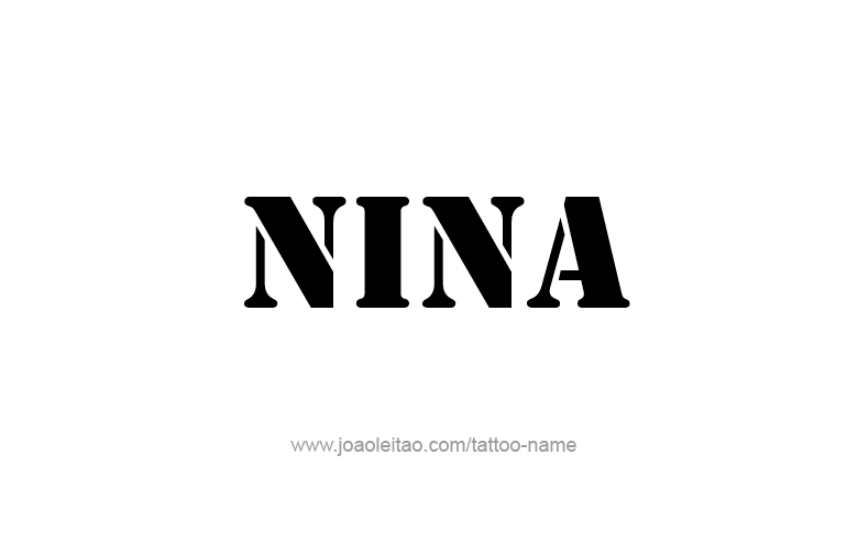 Tattoo Design Name Nina