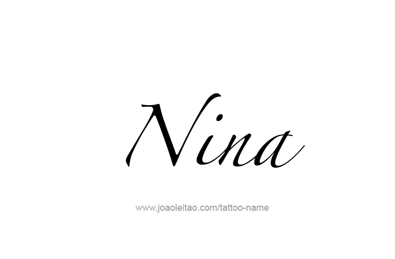 Tattoo Design Name Nina