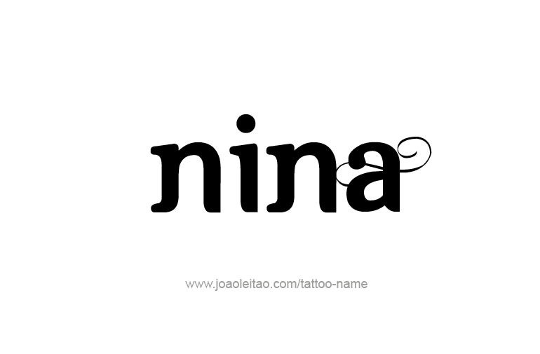 Tattoo Design Name Nina