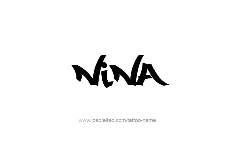 Tattoo Design Name Nina