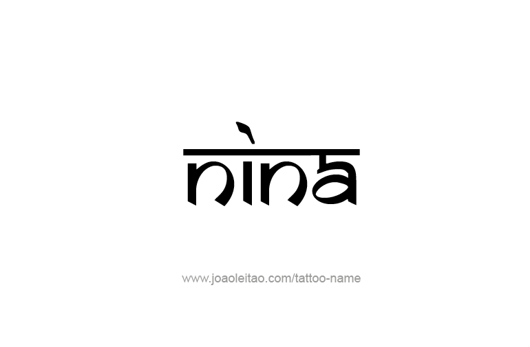 Tattoo Design Name Nina