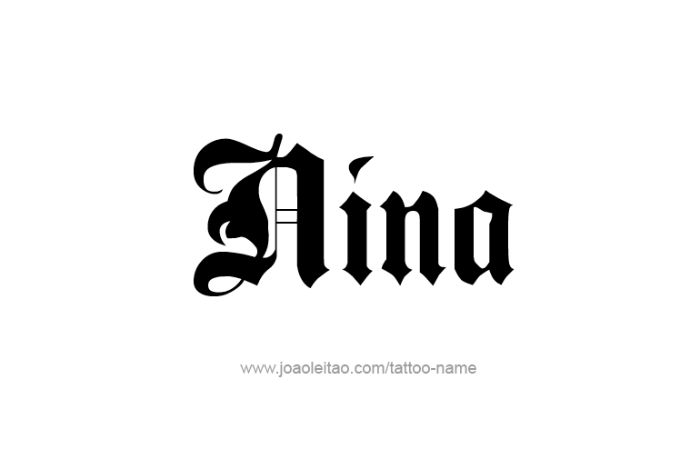 Tattoo Design Name Nina