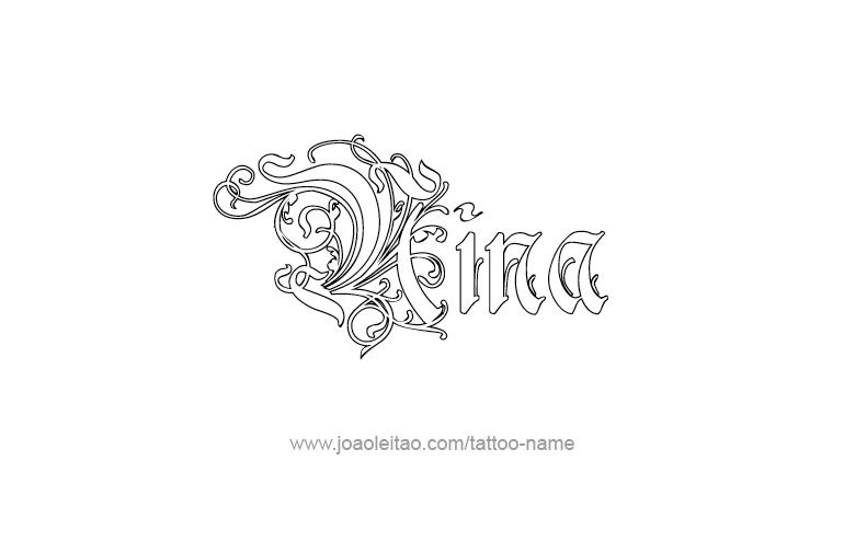 Tattoo Design Name Nina