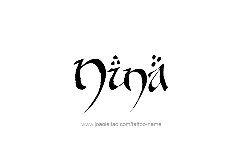 Tattoo Design Name Nina