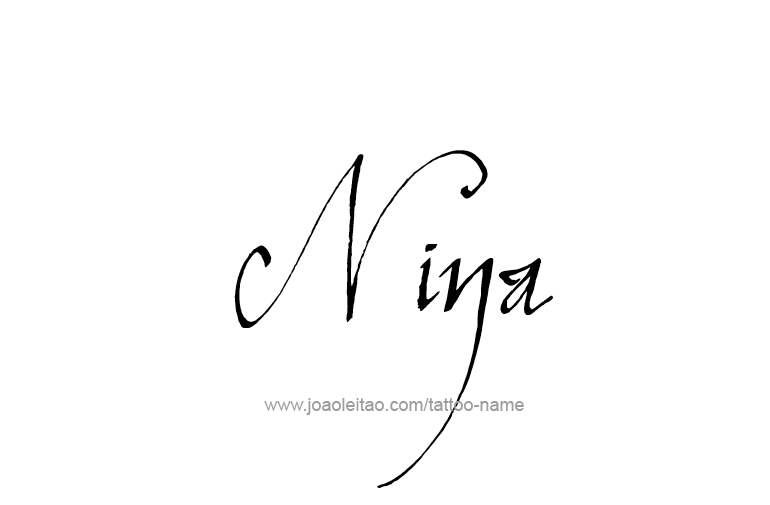 Tattoo Design Name Nina