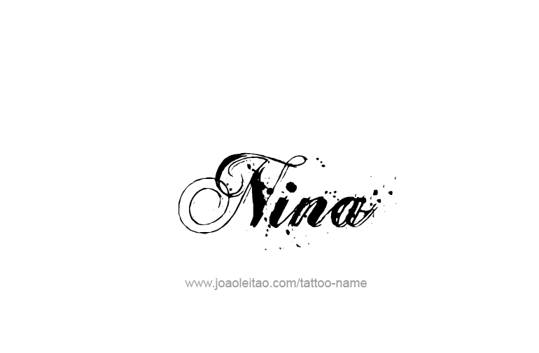 Tattoo Design Name Nina