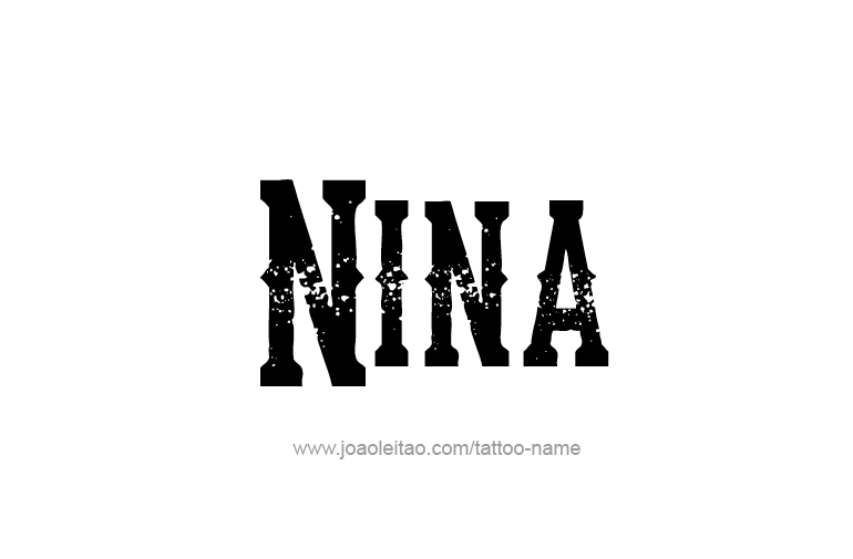 Tattoo Design Name Nina