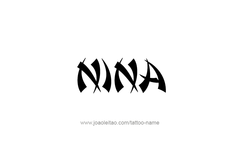 Tattoo Design Name Nina