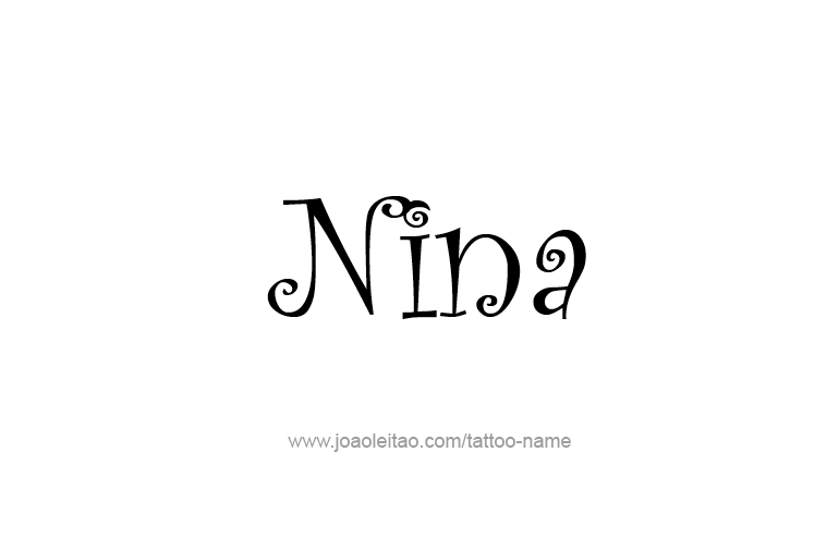Tattoo Design Name Nina