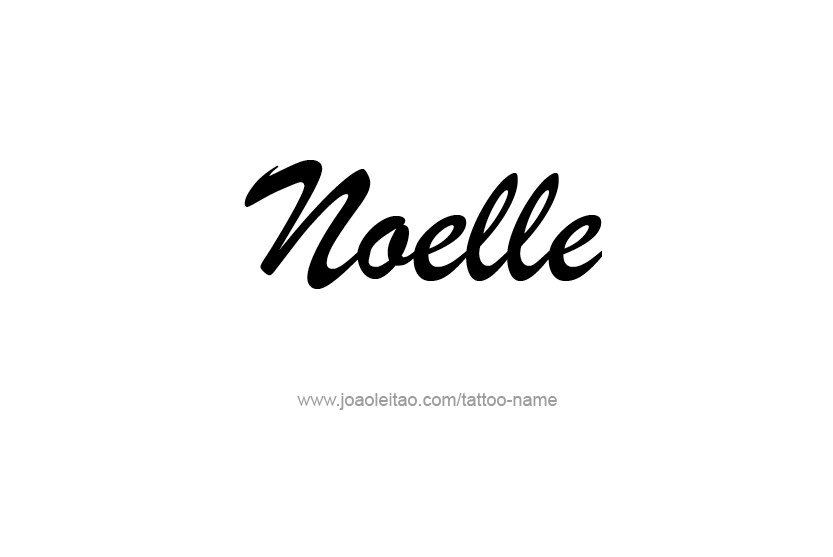 Tattoo Design Name Noelle