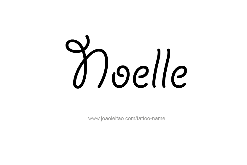 Tattoo Design Name Noelle