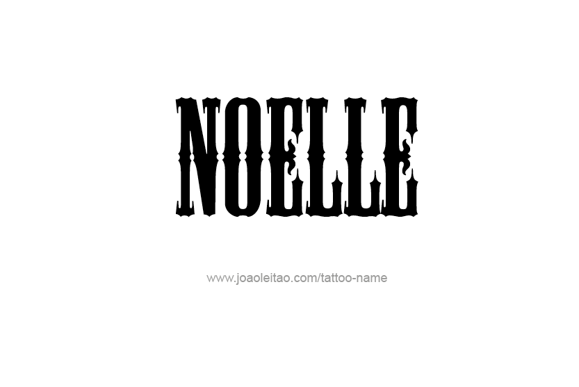 Tattoo Design Name Noelle