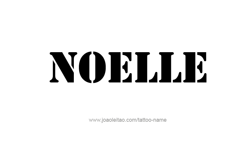 Tattoo Design Name Noelle