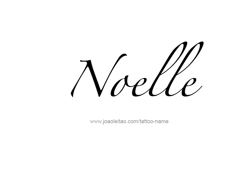 Tattoo Design Name Noelle