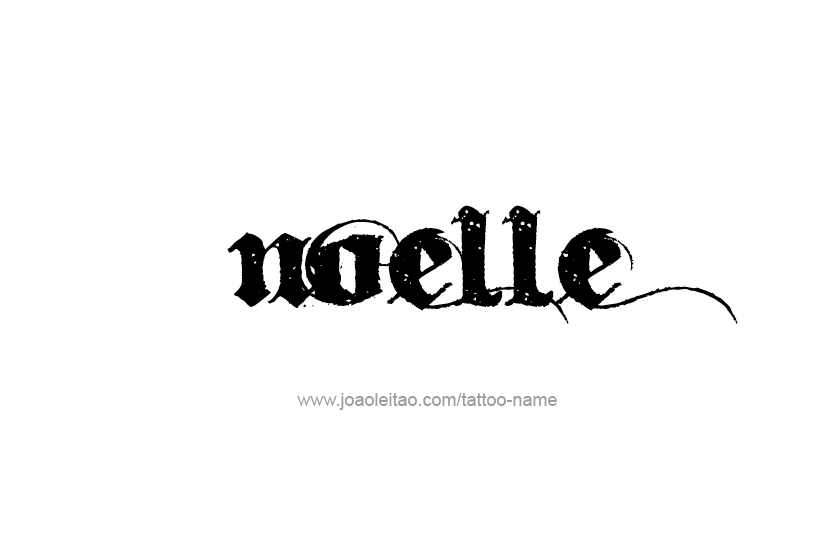 Tattoo Design Name Noelle