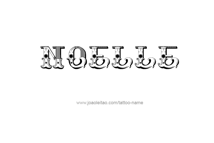 Tattoo Design Name Noelle