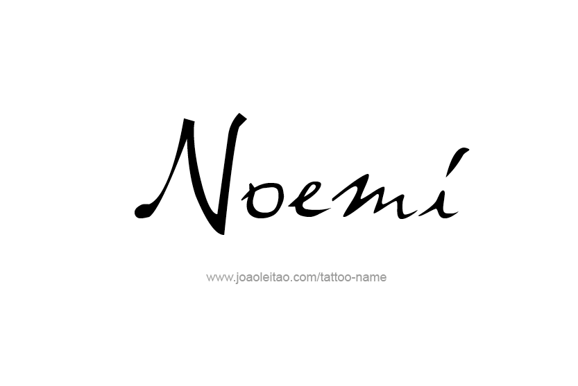 Tattoo Design Name Noemi