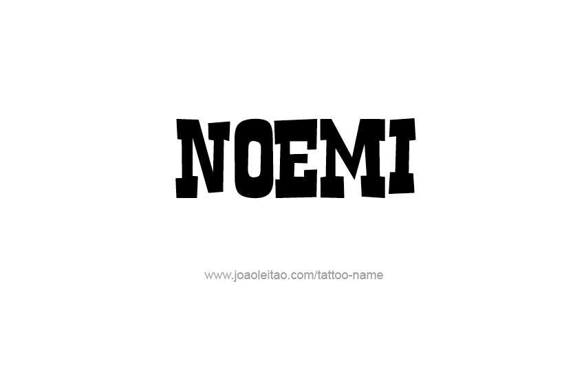 Tattoo Design Name Noemi