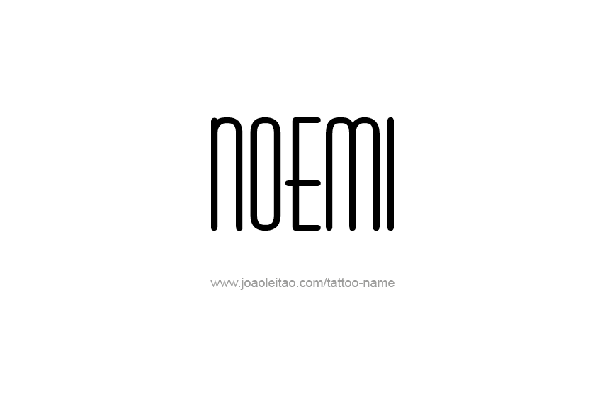 Tattoo Design Name Noemi