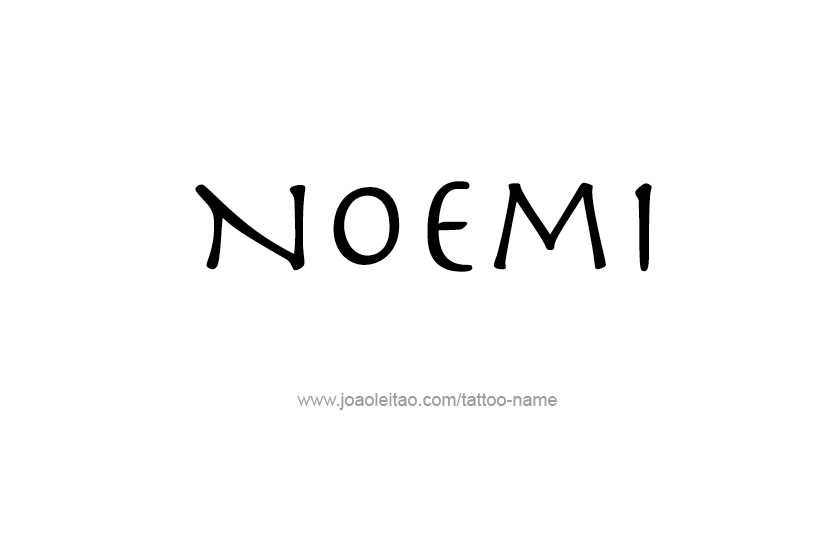 Tattoo Design Name Noemi