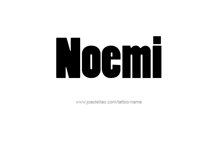 Tattoo Design Name Noemi