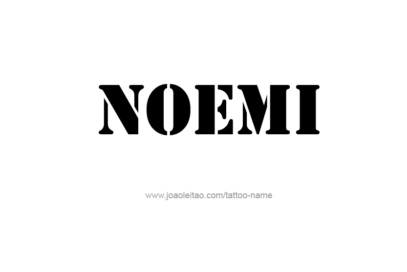 Tattoo Design Name Noemi