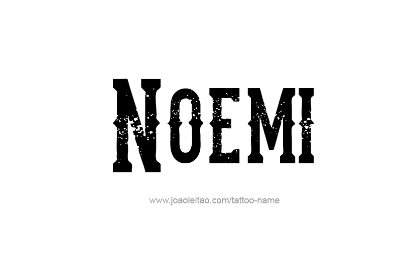 Tattoo Design Name Noemi