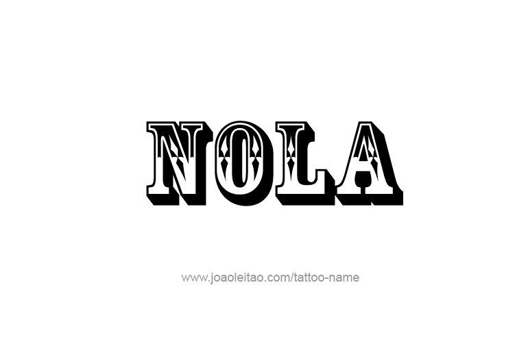 Tattoo Design Name Nola