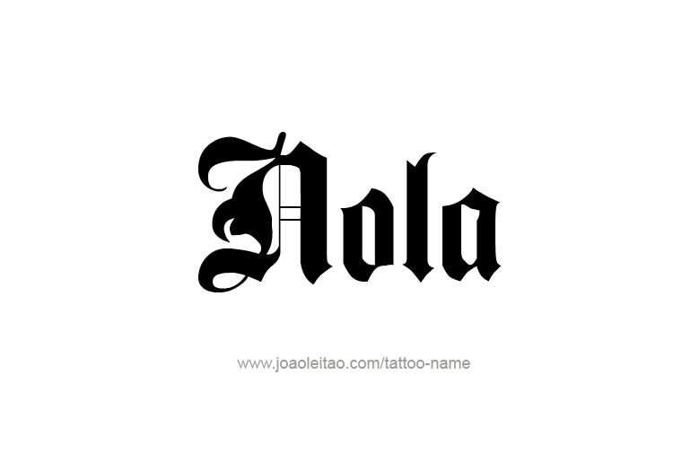 Tattoo Design Name Nola